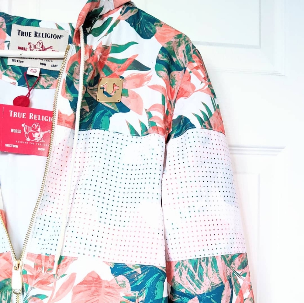 True Religion Tropical Printed Performance Jacket XS.